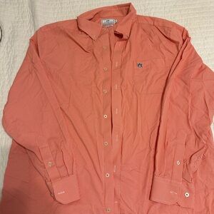 Southern Tide Orange Auburn Button up